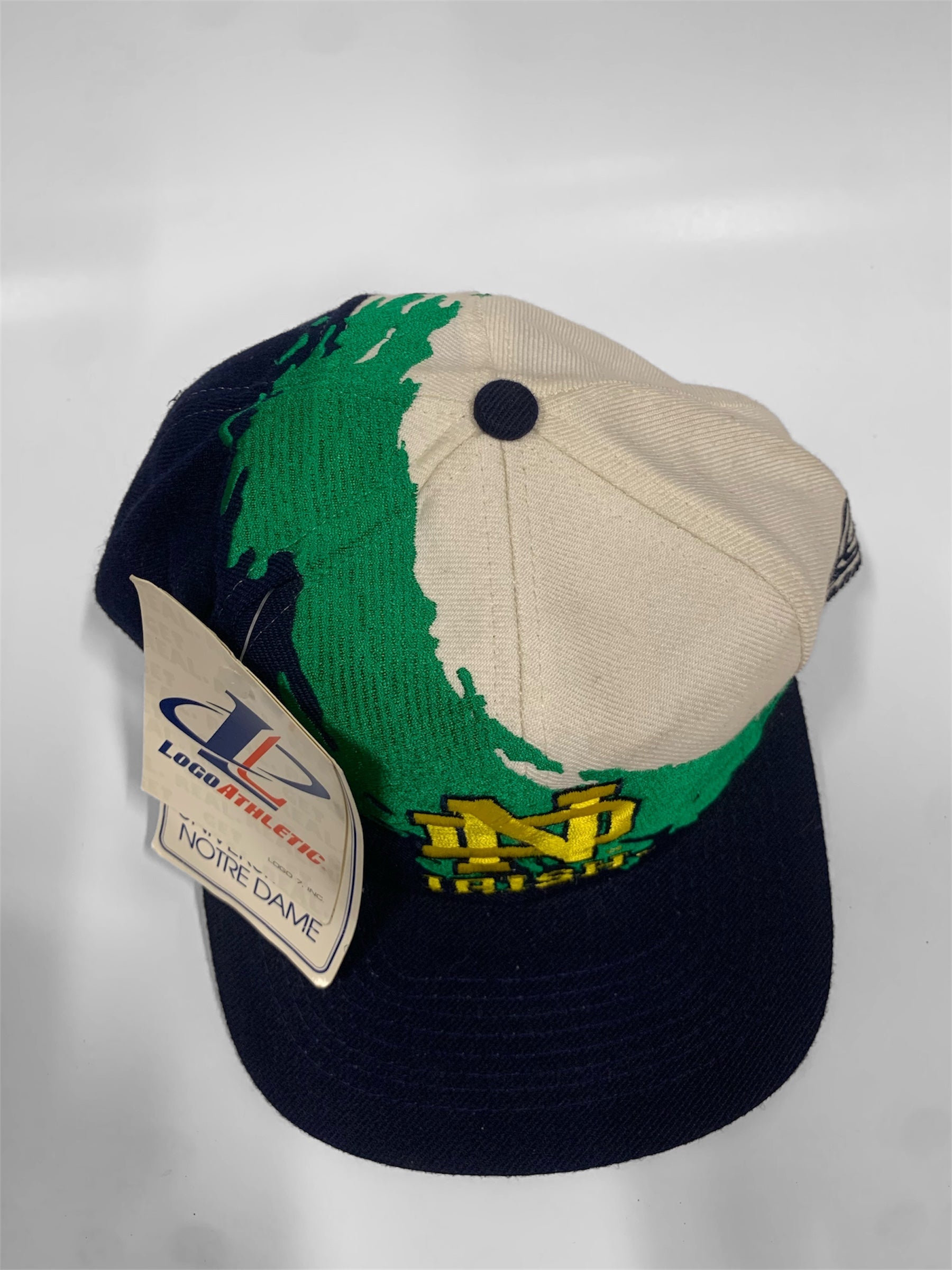 Notre Dame Fighting Irish Logo Athletic Splash Vintage Snapback Cap